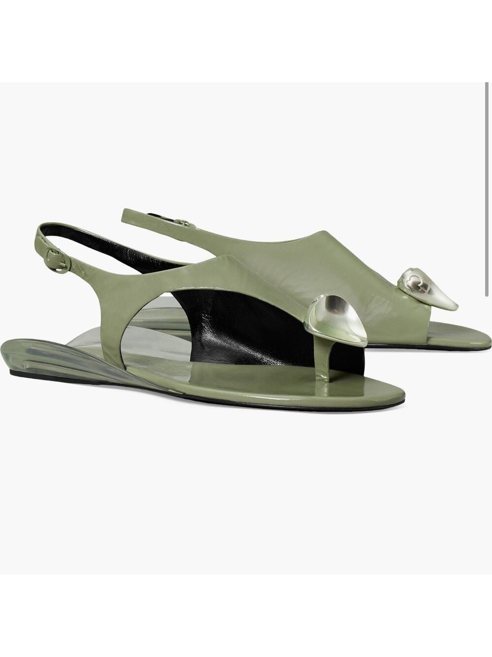 Tory Burch Olive Green Slingback Sandals